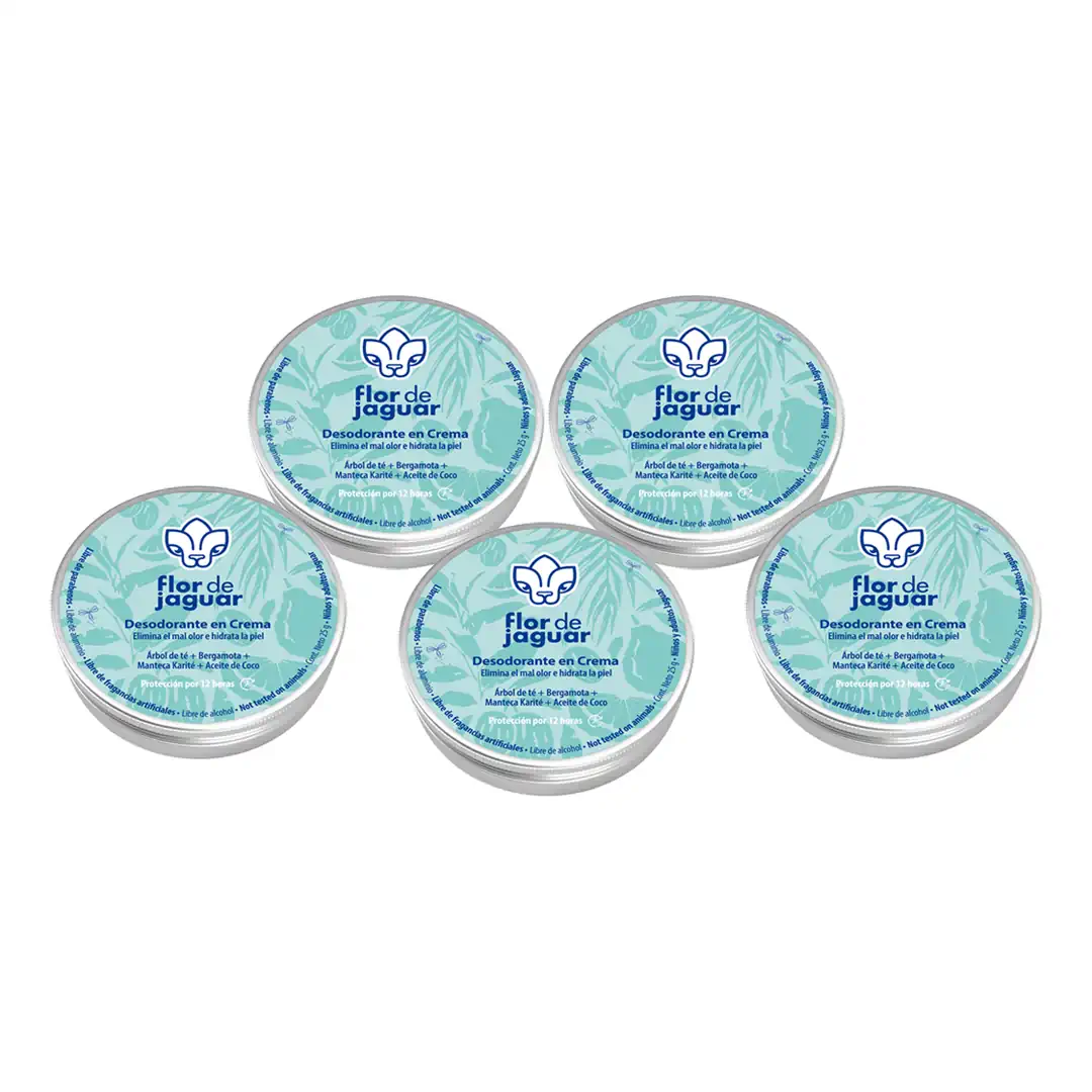 Desodorante en crema, 25 gr (5 piezas)