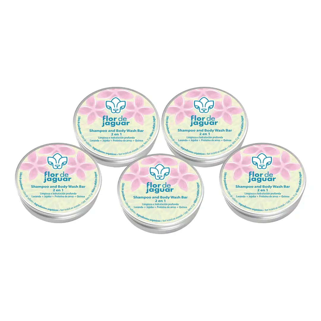 Shampoo and Body Wash c/lata, 25 gr (5 piezas)