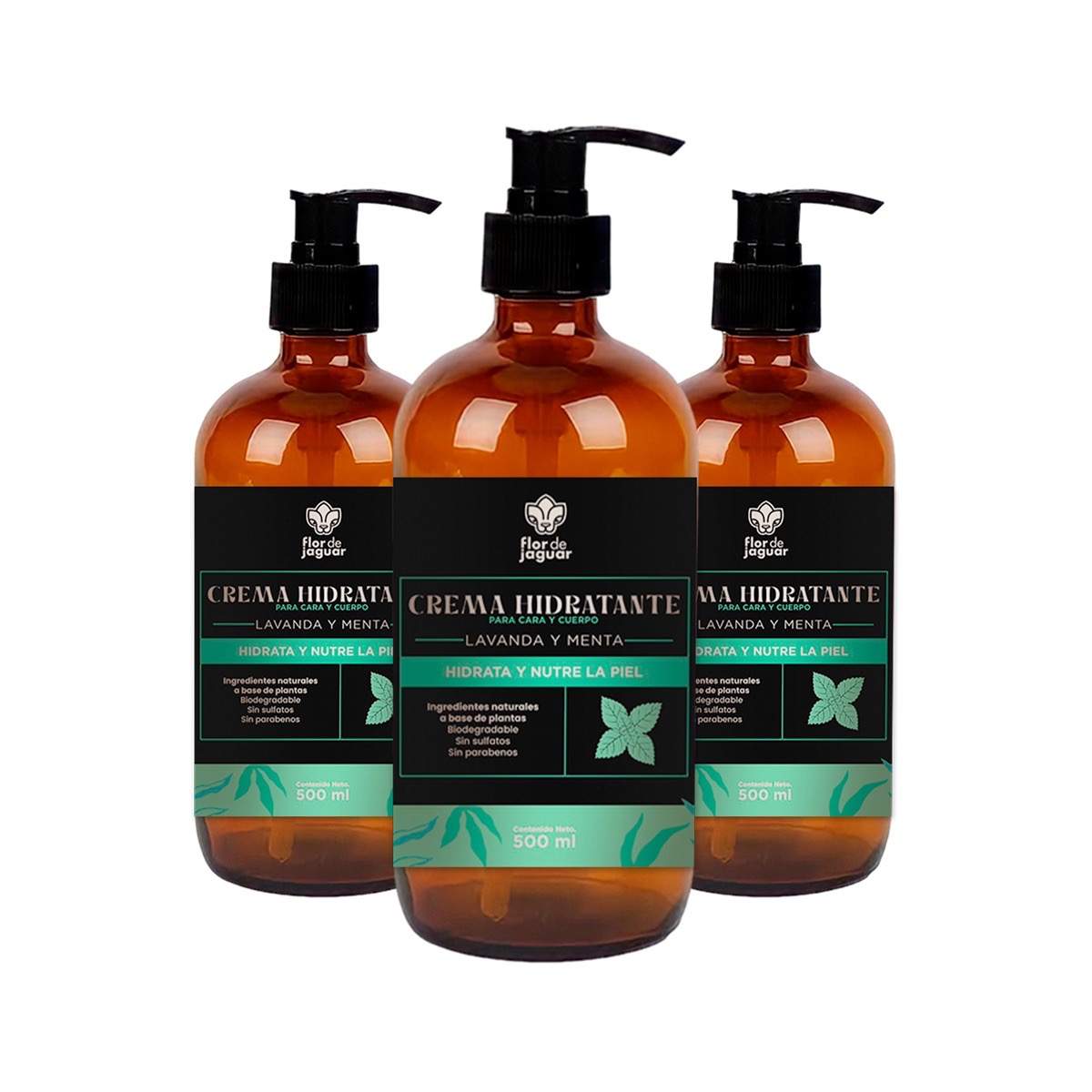 Crema Humectante p/manos y cuerpo, 500 ml 3 pzas