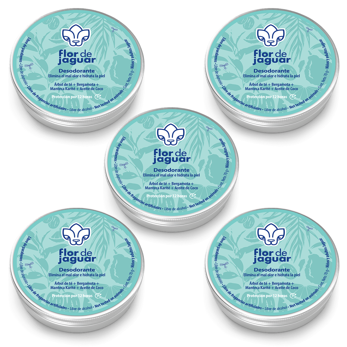 Desodorante natural en crema (pack de 5)